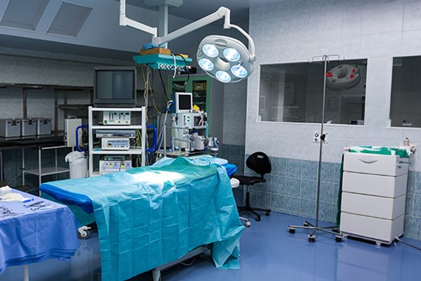 Interior view of operating room in hospital